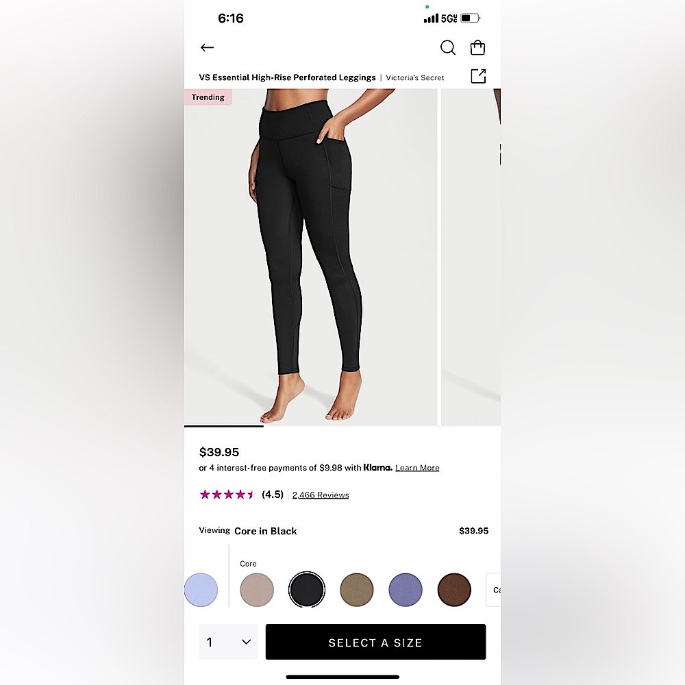 Victoria secret leggings with deep pockets
